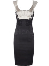 Robe Pour Femme Spandex Soie Sans Manche Abricot Occidentale Moderne 