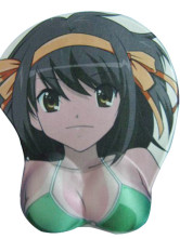 Suzumiya Haruhi 26*22cm 3D Silicone Filling Chest Anime Mouse Pad