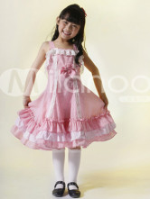 Sweet Red Check 100% Cotton Sleeveless Childrens Lolita Dress