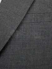 un manteau long steampunk long pour hommes  gris anthracite du chiffon jazz et a coin de coupe victorienne