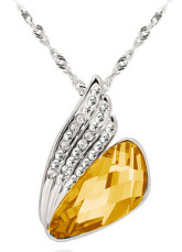Nice Yellow Alloy Swarovski Womens Necklace