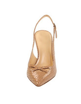 Apricot 3 1/5'' High Heel Pointed Toe Slingback Fashion Shoes