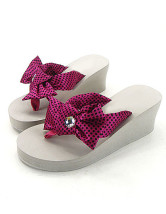 Beautiful Bow 2 2/5'' Heel 4/5'' Platform Wedge EVA Womens Fashion Flip Flop