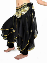Noir 100% chiffon Pantalon Belly Dance