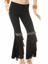 Black Cotton Beads Belly Dance Pants