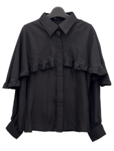 Préparation du lit habillé en mousseline de soie noire Collier Top Femmes