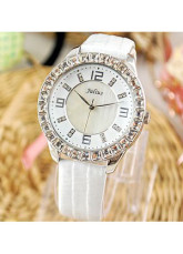 Mode affaire White cuivre bracelet en cuir Montre Femme