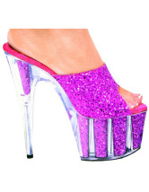 Magnifique sandales sexy violet plateformes pour femmes  à talon