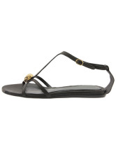 Modern plat de mouton noir Sandales Mode Femmes