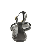 Modern plat de mouton noir Sandales Mode Femmes