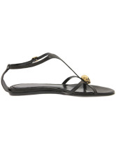Modern plat de mouton noir Sandales Mode Femmes