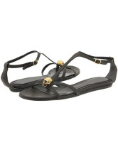 Modern plat de mouton noir Sandales Mode Femmes