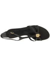Modern plat de mouton noir Sandales Mode Femmes