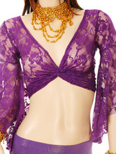 Violet Dentelle 100% Top Perles Belly Dance