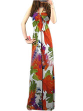 Robe Pour Femme Corde du Pendue Polyester Orange Mince