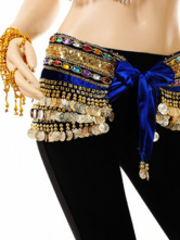 Yellow 100% Lint Beads Belly Dance Hip Scarf