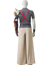 Kingdom Hearts Tara Gray And Coffee Uniform Cloth Leather Cosplay Costume