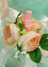 6.5*6.5cm Fashion Silk Cloth Wedding Flower Wrist Corsage For Bride