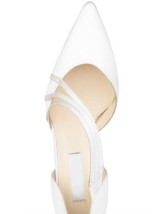 Princess Kate Gorgeous White 2 3/5'' High Heel Sheepskin Patent Leather Wedding Shoes