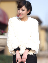 beau manteau de fourrure jaune clair Cony cheveux