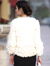 beau manteau de fourrure jaune clair Cony cheveux