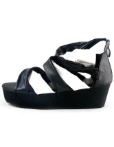 Mode Black 2  '' PU haut talon Sandales Mode Femmes