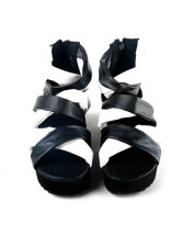 Mode Black 2  '' PU haut talon Sandales Mode Femmes