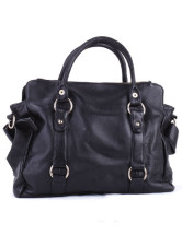 Nero Satchel pelle bovina cotone femminile