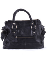 Black Cowhide Cotton 42*15*30cm Women’s Satchel