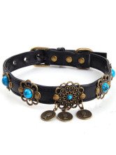 Collier Pour Chien Nylon Noir Magnifique 47*2cm  