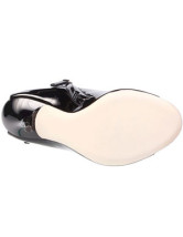 Sandales noires à talons hauts en cuir avec boutons et zip 