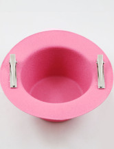 Cute gaze rose satin fleur Velvet mariage Hat pour la mariée