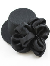 Elegant Imitation Tissu Noir Pearl chapeau de velours de mariée mariage