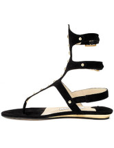 Hot mouton noir Boucle Sandals Gladiator Mode