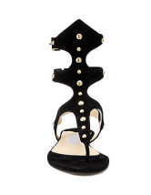 Hot mouton noir Boucle Sandals Gladiator Mode