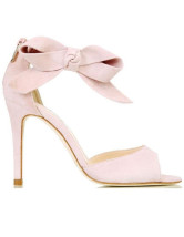 Sandales roses à talons hauts avec zip