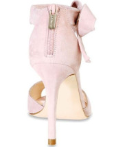 Sandales roses à talons hauts avec zip