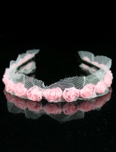 Pink tissu net 12 * 1.5cm Hoop mariée