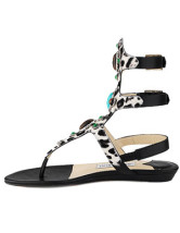 Populaires crin noir Boucle Sandals Gladiator Mode