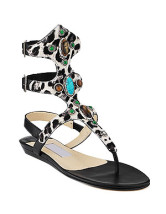 Populaires crin noir Boucle Sandals Gladiator Mode