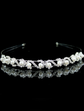 13cm Argent Shinny blanc * 1.3cm Hoop mariage alliage de mariée