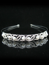 12cm Argent Shinny blanc * Hoop 2cm de mariage en alliage de mariée