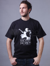 Beau Black manchons d'impression col rond courtes 100% coton pour hommes T-shirt