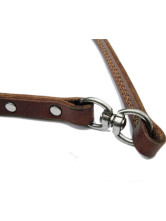 Collier Pour Chien Décoration Clou Cuir de Vache Brun de la mode120cm*1.5cm*7mm 