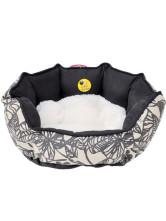 Couchage Pour Chien Tissu Antidérapant Suède Toile Imprimé Tan Classique 54*54*19cm  
