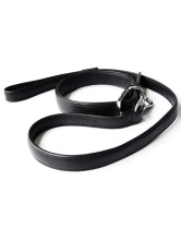 Collier Pour Chien Cuir de Vache Noire Chic 67cm *32mm 