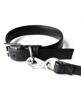 Collier Pour Chien Cuir de Vache Noire Chic 67cm *32mm 
