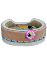 Couchage Pour Chien Coton Broderie Suède Chic Oval Rose Classique 70*60*20cm 