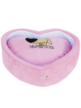 Couchage Pour Chien Oxford Antidérapant Coton Broderie Suède Rose Chérie 70*55*20cm 