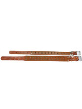 Collier Pour Chien Décoration Clou Cuir de Vache Brun de la mode 70mm*33mm*7-8mm